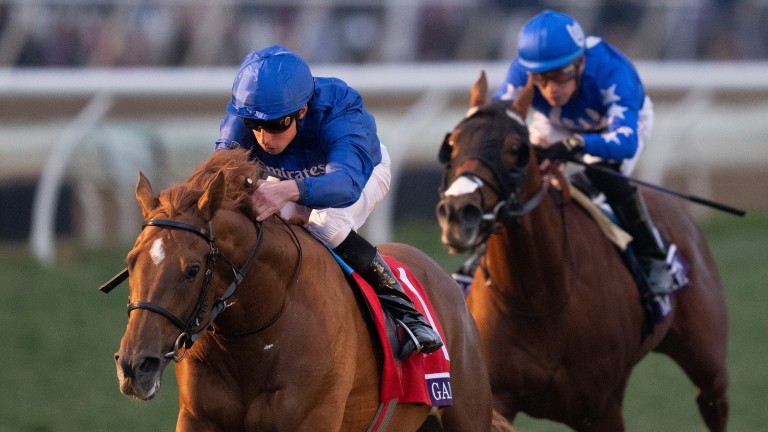 Modern Games powers to Juvenile Turf glory – but only after sensational pre-race drama