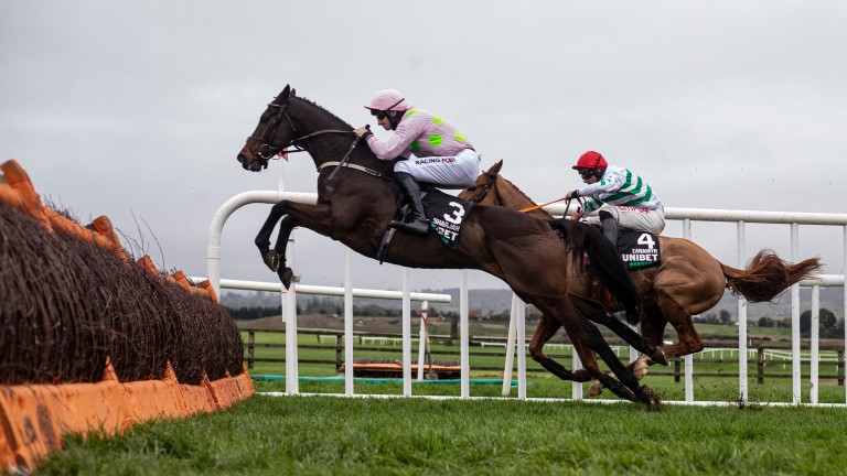 Sharjah clears the last to land a second Morgiana Hurdle