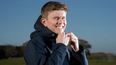 Josh Moore pictured at his father's Cisswood Racing Stables in West Sussex 25.11.21 Pic: Edward Whitaker
