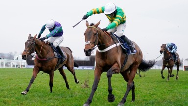 Champ: stayed on best to land the Long Walk Hurdle at Ascot