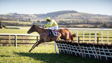 The Tide Turns and Jack Kennedy winning the 2m maiden hurdle at Punchestown