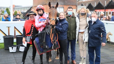 Connections celebrate after Brewin'upastorm's Lingfield win