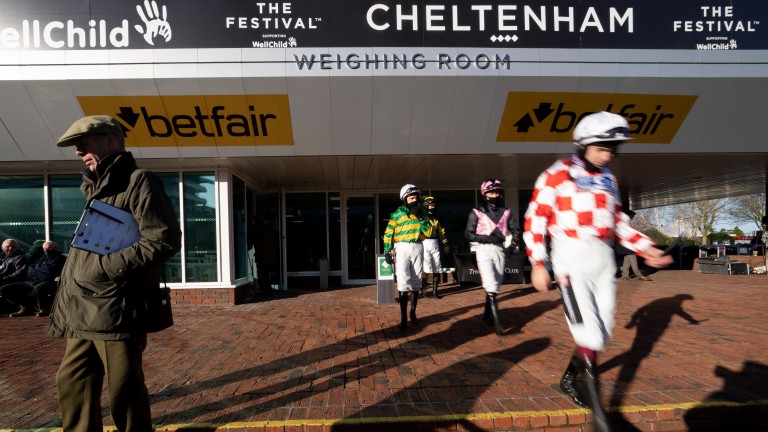 Jockeys head out to ride at Cheltenham