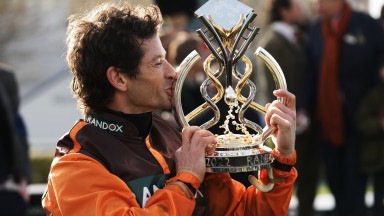 Bowing out on a high: Sam Waley-Cohen savours the moment after his Grand National success aboard Noble Yeats
