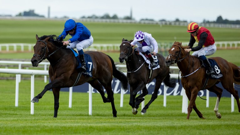 Native Trail points his toe on the way to Irish 2,000 Guineas victory