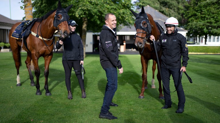 Australian trainer Chris Waller  at Ascot with his 2 runners Home Affairs (L) and Nature Strip10.6.22 Pic: Edward Whitaker