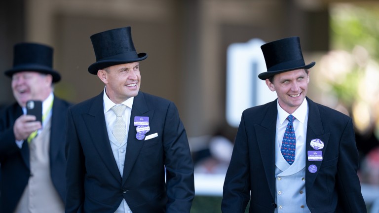 Chris Waller (left) and Charlie Duckworth after Nature Strip's brilliant Royal Ascot display