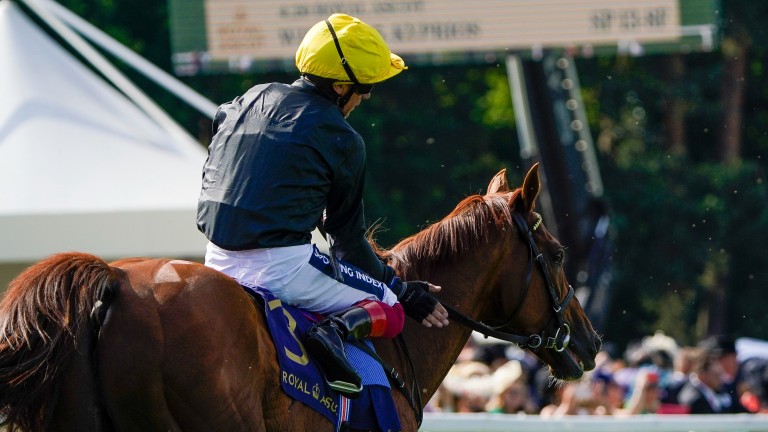 Frankie Dettori and three-time Gold Cup hero Stradivarius after finishing third this year