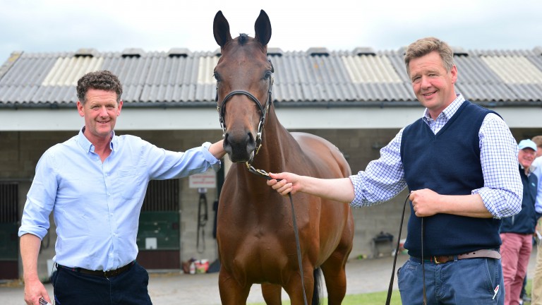 The Bleahen brothers with their Kapgarde filly who made €310,000