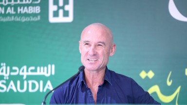 Glen Boss - Four-time Melbourne Cup-winning jockey on coming out of retirement for the International Jockeys Challenge. During the Press Conference at the Saudi Cup Thursday @ King Abdulaziz Equestrian Racecourse  24/2/22Photograph by Grossick Racing Phot