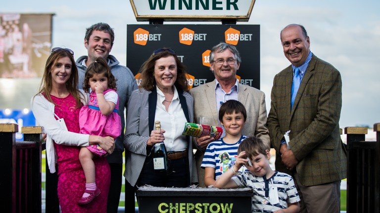 Ken Arrowsmith and his family at Chepstow