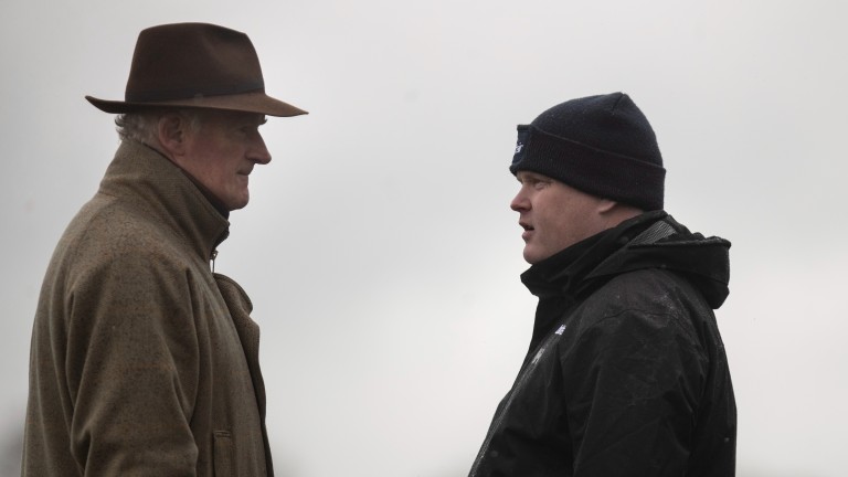 Gordon Elliott with Willie Mullins: Aims to keep Ireland's champion trainer "sincere"