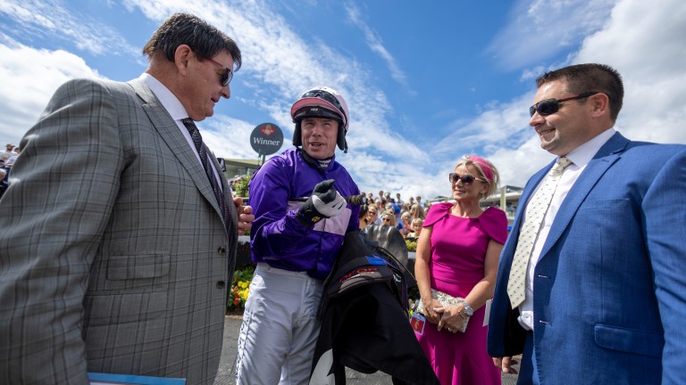 Basil Holian (left): recorded a memorable double on day four of Galway Festival