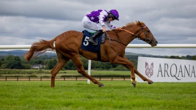 Lady Hollywood and Rossa Ryan takes the Arqana EBF Marwell Stakes (Listed).Naas Racecourse.Photo: Patrick McCann/Racing Post20.07.2022