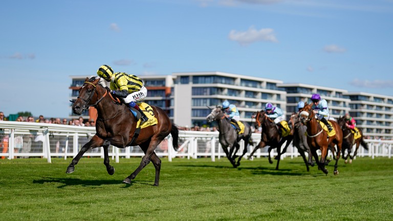 Sakheer scoots clear of his rivals in the Mill Reef Stakes