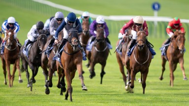Commissioning (Rab Havlin) wins the Rockfel StakesNewmarket 23.9.22 Pic: Edward Whitaker