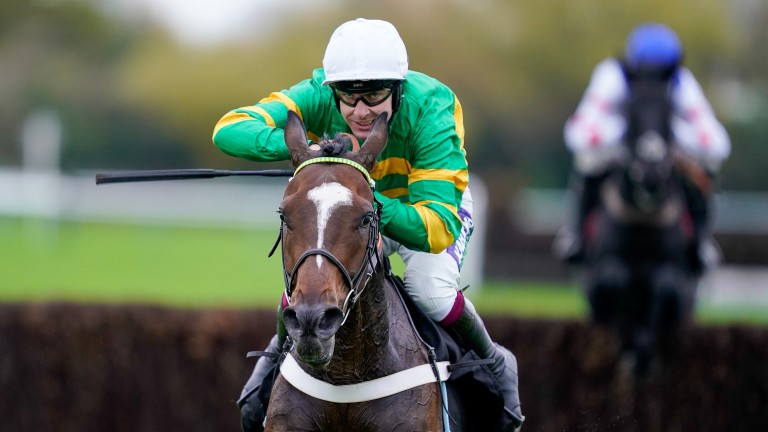 Jonbon: made a polished chasing debut at Warwick recently and heads the Arkle betting