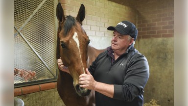 Trainer Mike De Kock with Summer Cup runner Safe Passage